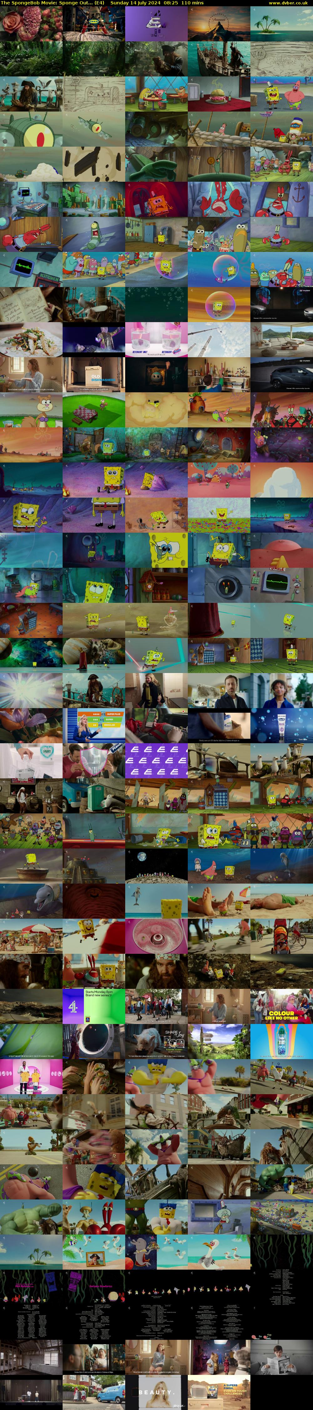 The SpongeBob Movie: Sponge Out... (E4) Sunday 14 July 2024 08:25 - 10:15