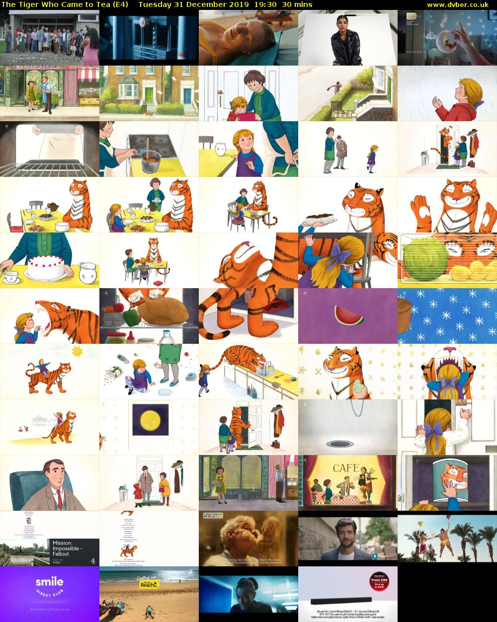 The Tiger Who Came to Tea (E4) Tuesday 31 December 2019 19:30 - 20:00