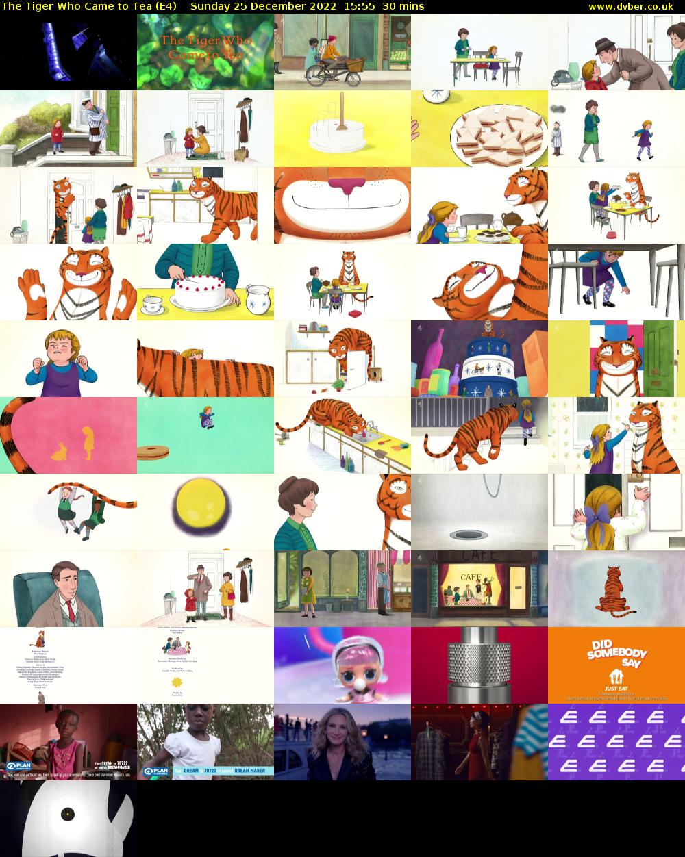 The Tiger Who Came to Tea (E4) Sunday 25 December 2022 15:55 - 16:25