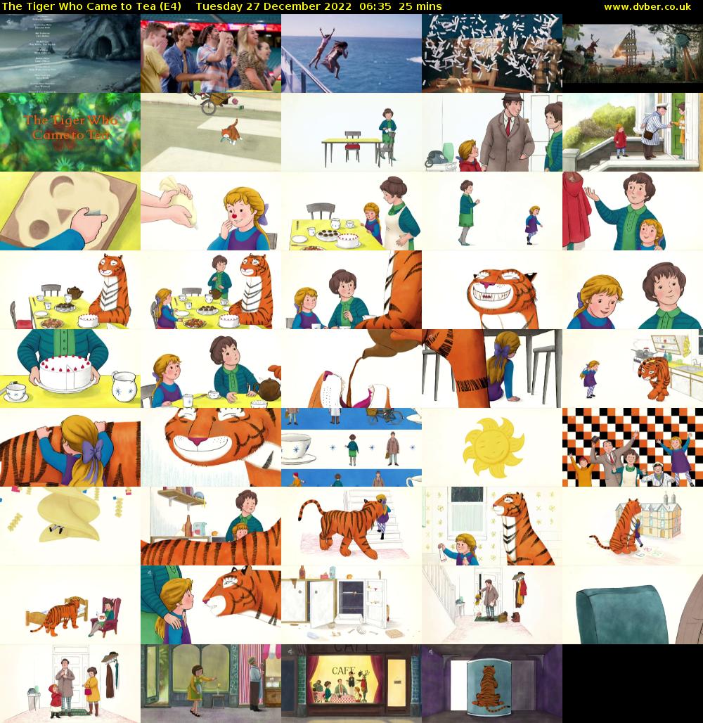 The Tiger Who Came to Tea (E4) Tuesday 27 December 2022 06:35 - 07:00