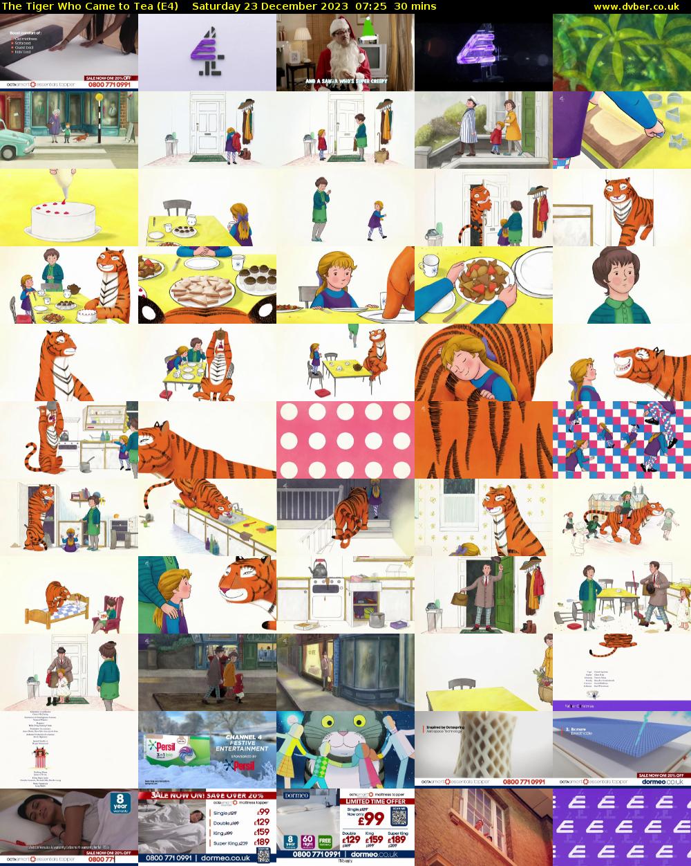 The Tiger Who Came to Tea (E4) Saturday 23 December 2023 07:25 - 07:55