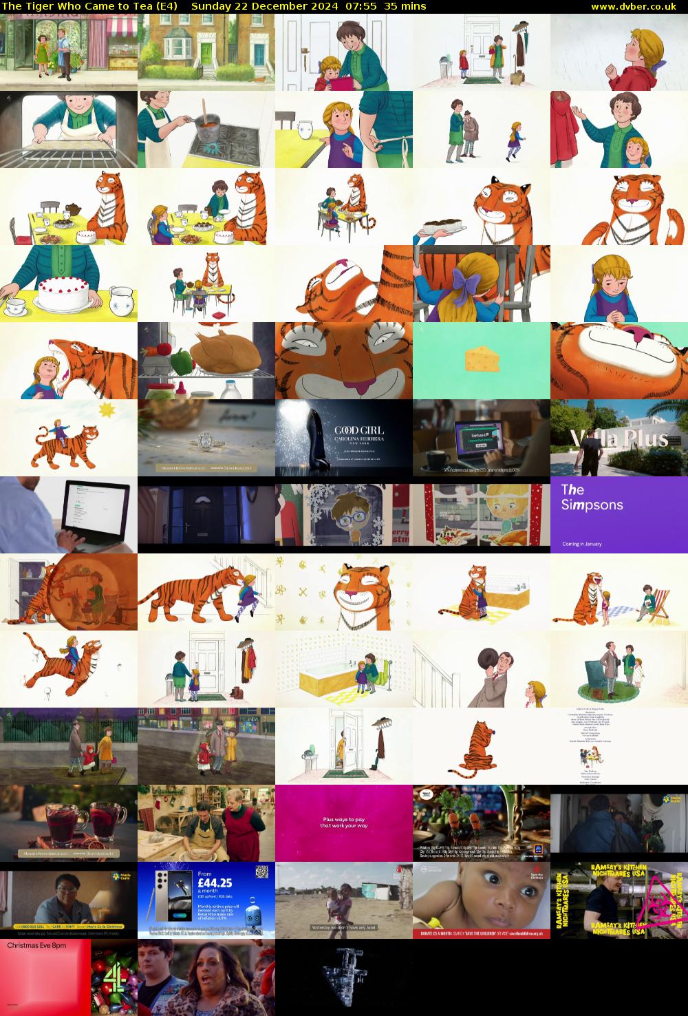 The Tiger Who Came to Tea (E4) Sunday 22 December 2024 07:55 - 08:30