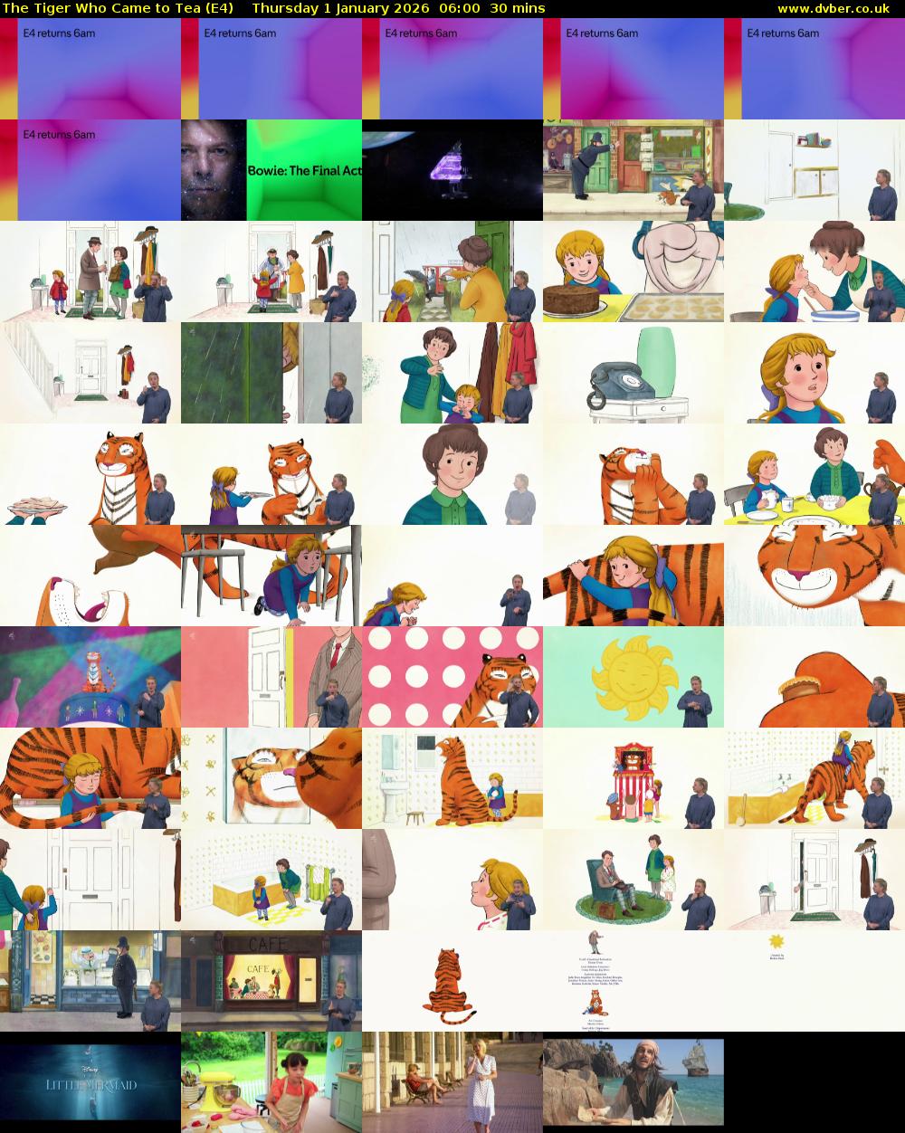 The Tiger Who Came to Tea (E4) Thursday 1 January 2026 06:00 - 06:30