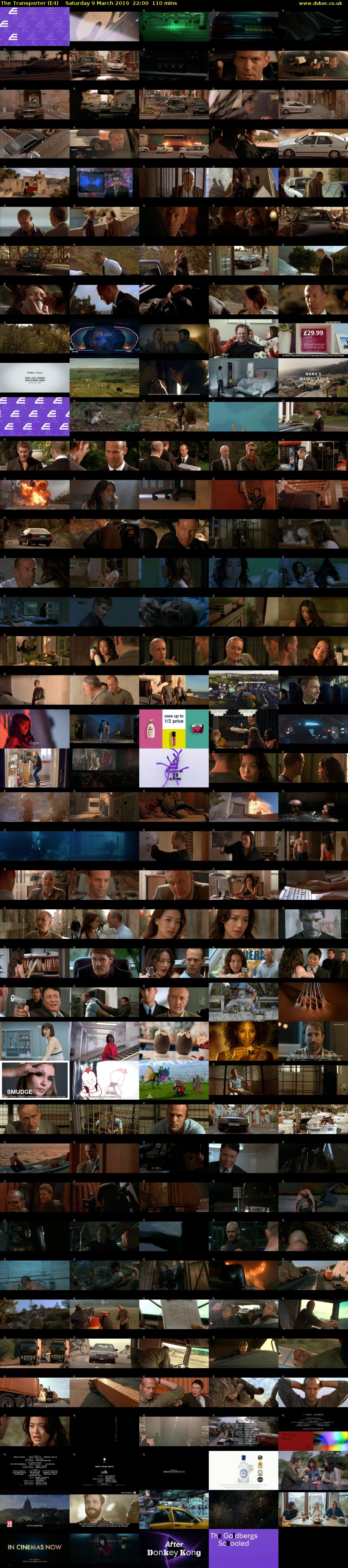 The Transporter (E4) Saturday 9 March 2019 22:00 - 23:50