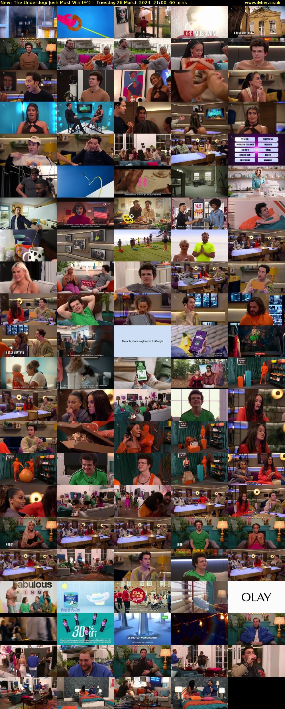 The Underdog: Josh Must Win (E4) Tuesday 26 March 2024 21:00 - 22:00