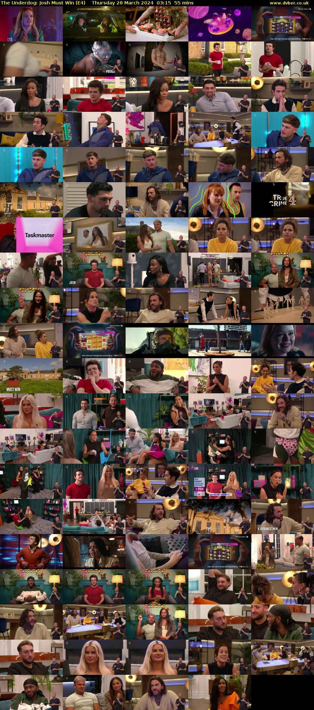 The Underdog: Josh Must Win (E4) Thursday 28 March 2024 03:15 - 04:10