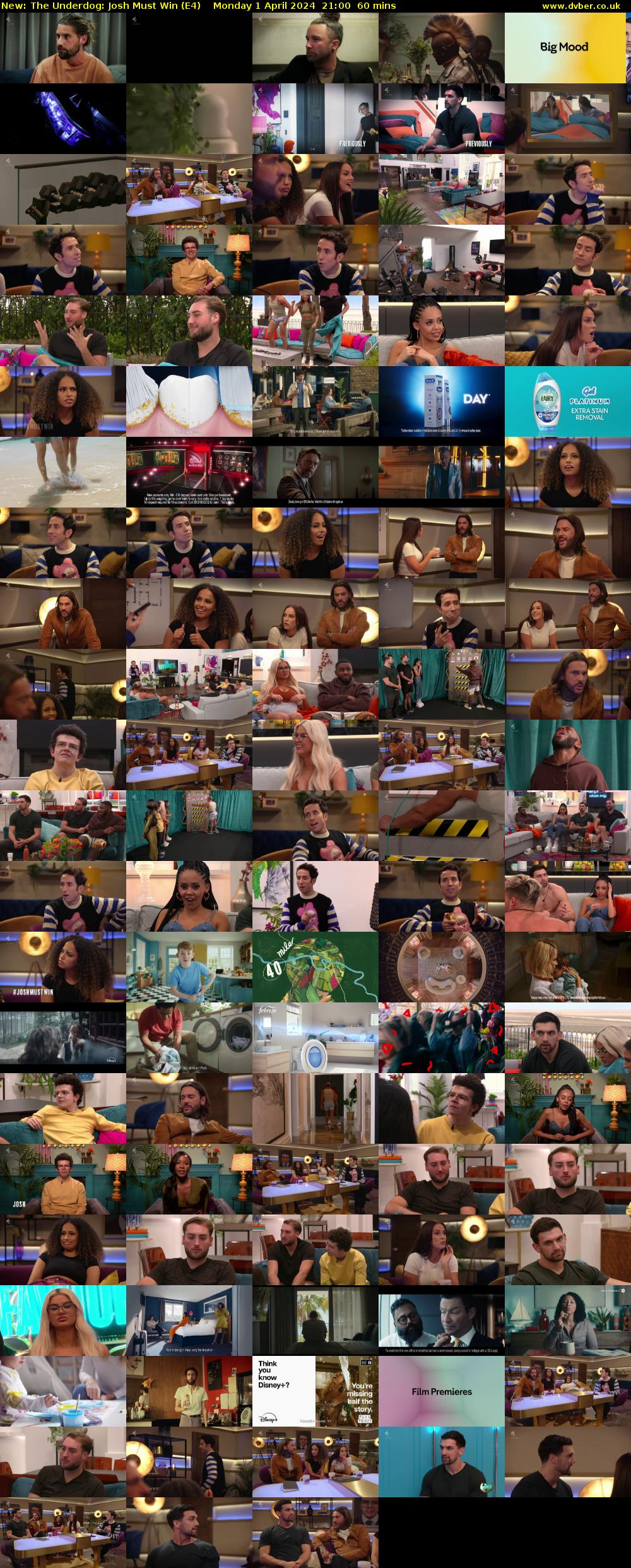 The Underdog: Josh Must Win (E4) Monday 1 April 2024 21:00 - 22:00