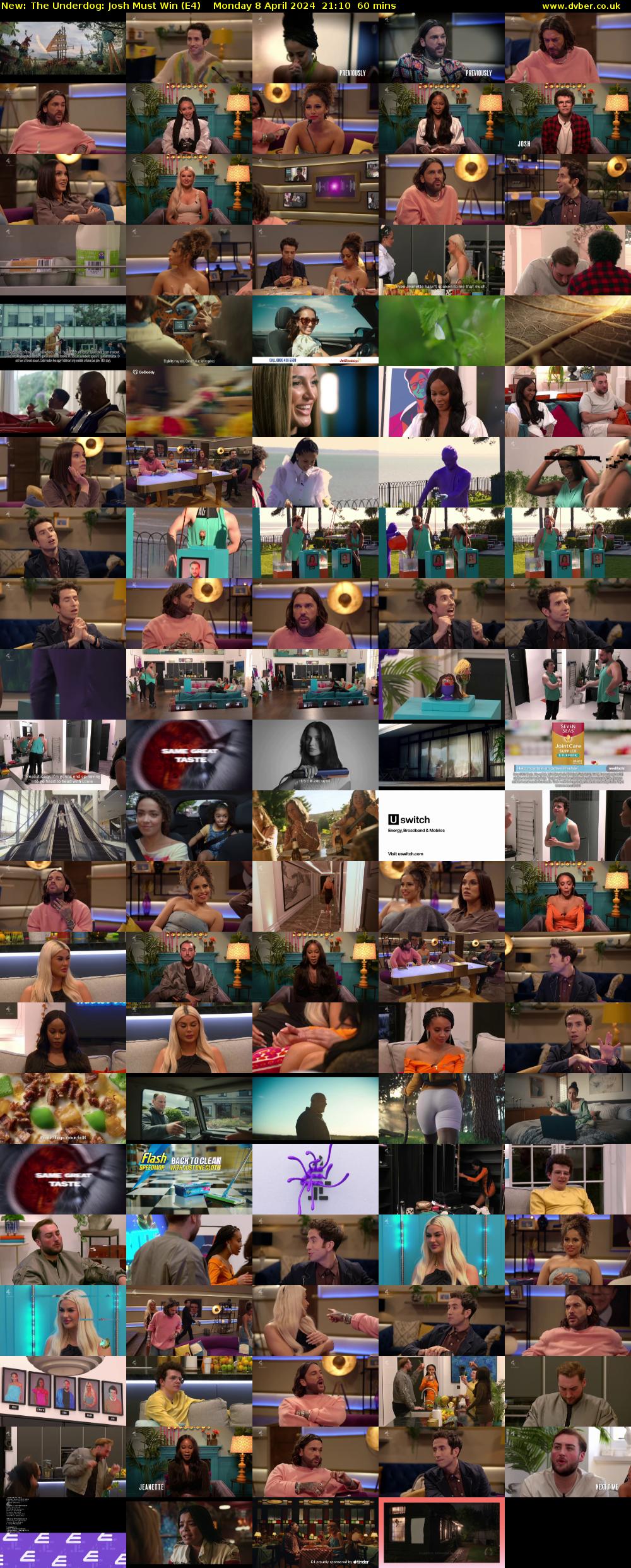The Underdog: Josh Must Win (E4) Monday 8 April 2024 21:10 - 22:10