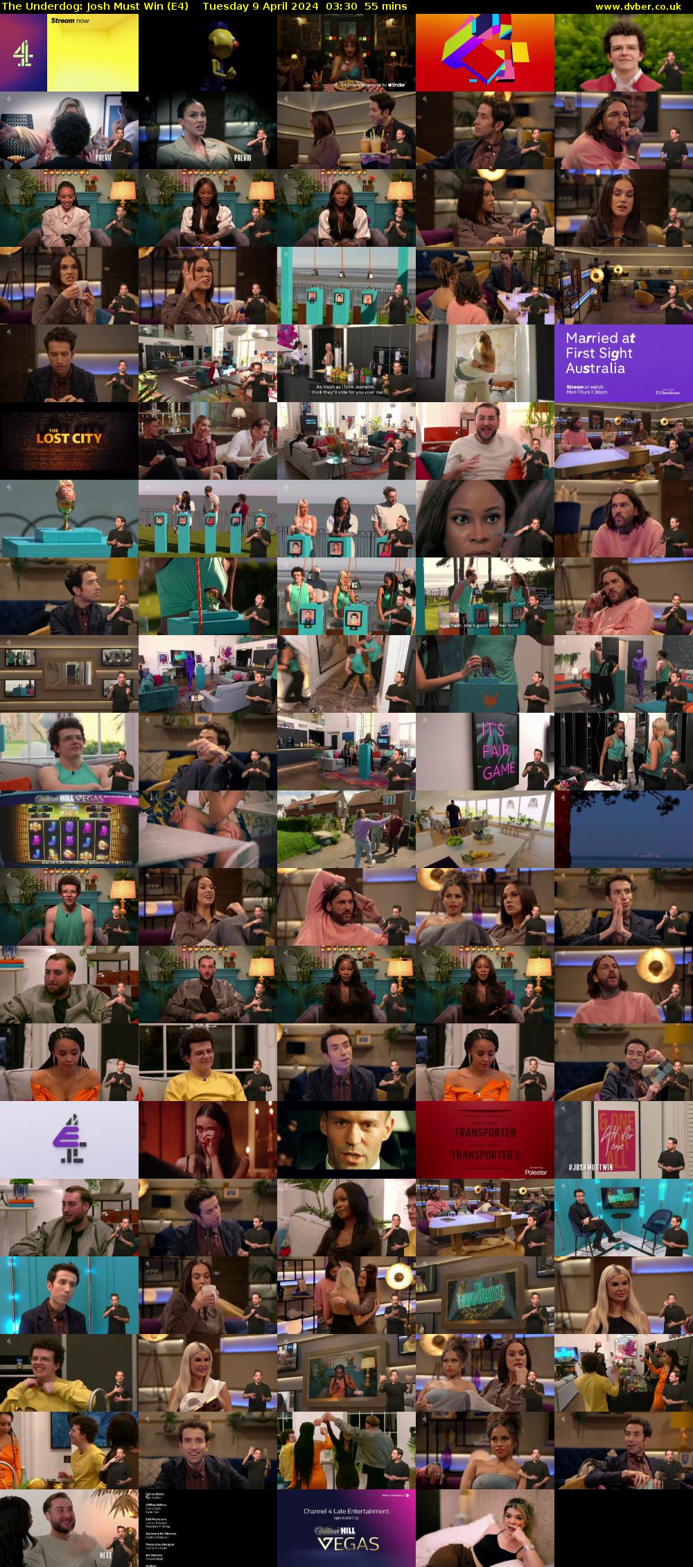 The Underdog: Josh Must Win (E4) Tuesday 9 April 2024 03:30 - 04:25