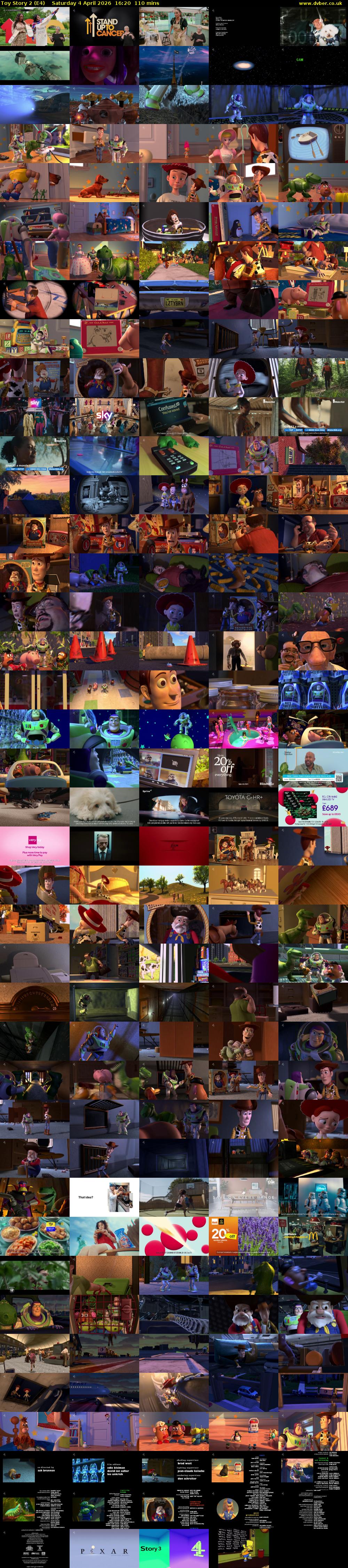 Toy Story 2 (E4) Saturday 4 April 2026 16:20 - 18:10