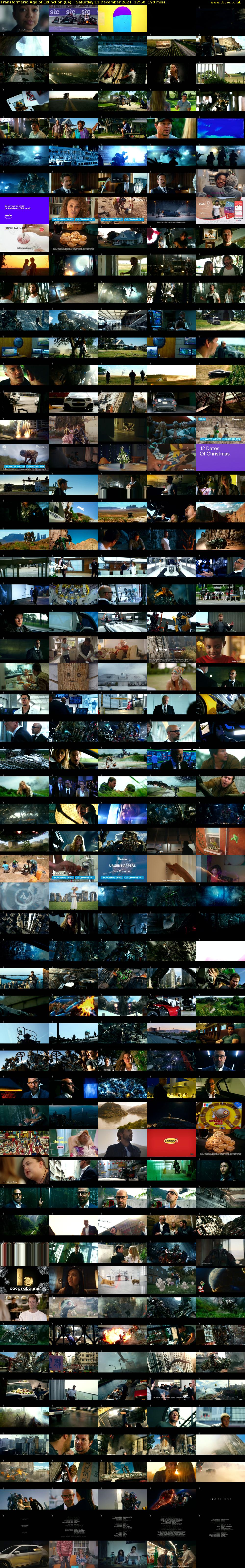 Transformers: Age of Extinction (E4) Saturday 11 December 2021 17:50 - 21:00