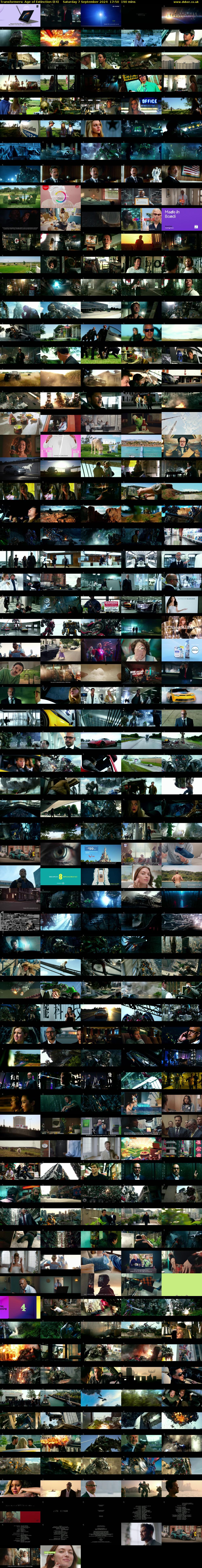 Transformers: Age of Extinction (E4) Saturday 7 September 2024 17:50 - 21:00