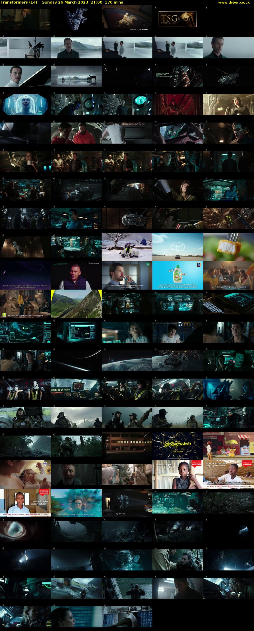 Transformers (E4) Sunday 26 March 2023 21:00 - 23:50