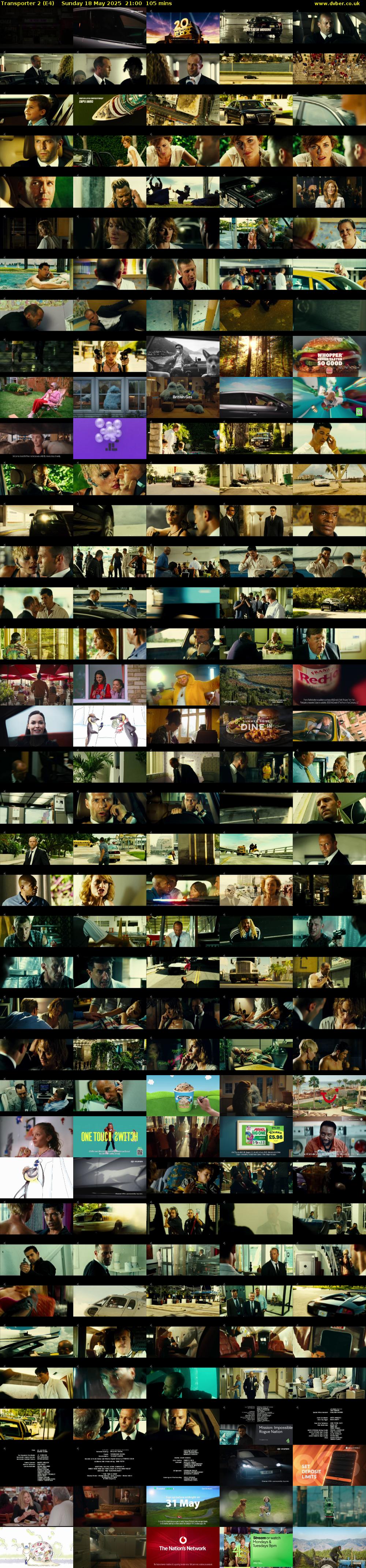Transporter 2 (E4) Sunday 18 May 2025 21:00 - 22:45
