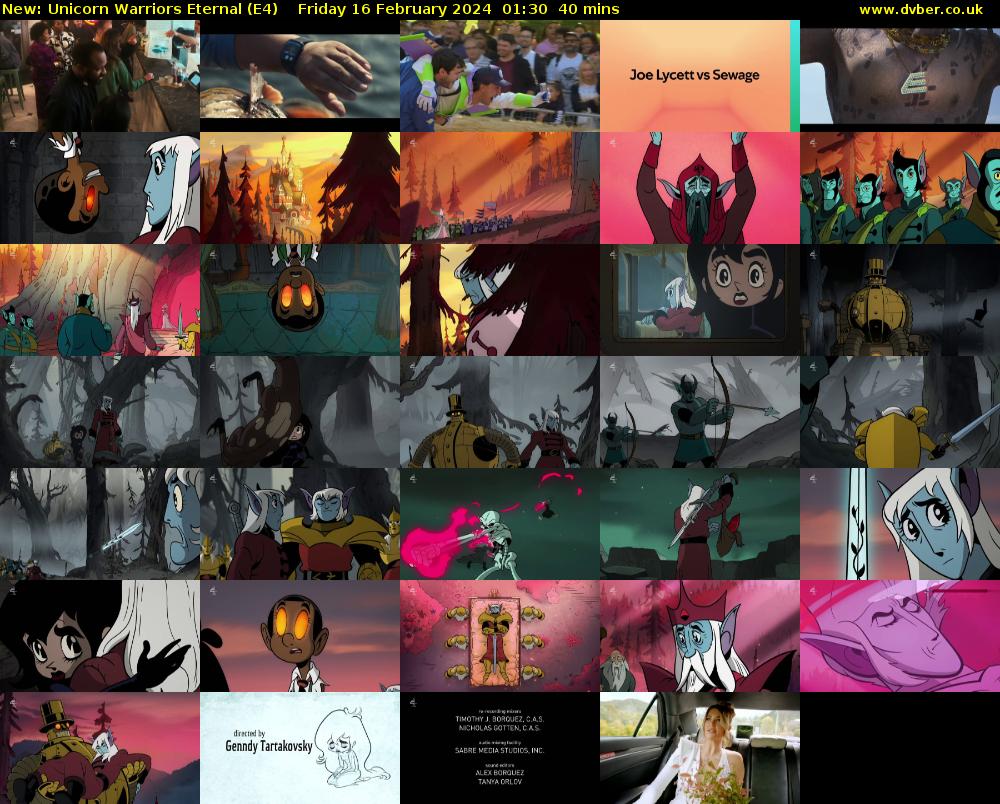Unicorn Warriors Eternal (E4) Friday 16 February 2024 01:30 - 02:10