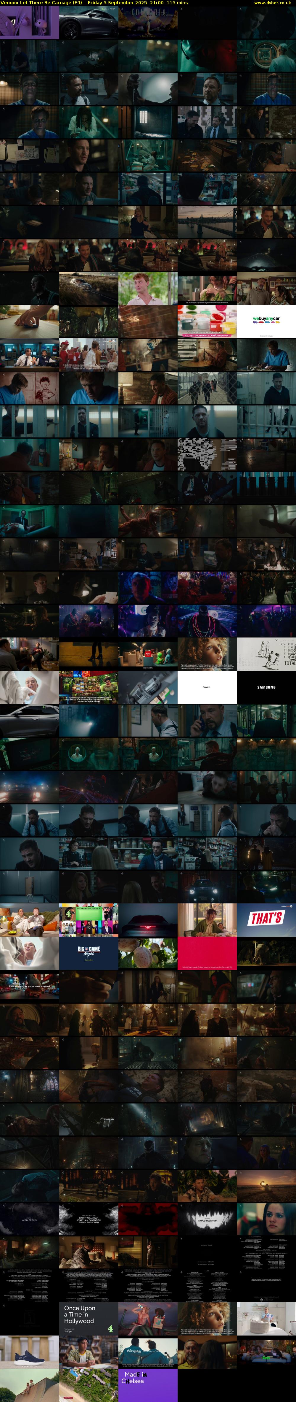 Venom: Let There Be Carnage (E4) Friday 5 September 2025 21:00 - 22:55