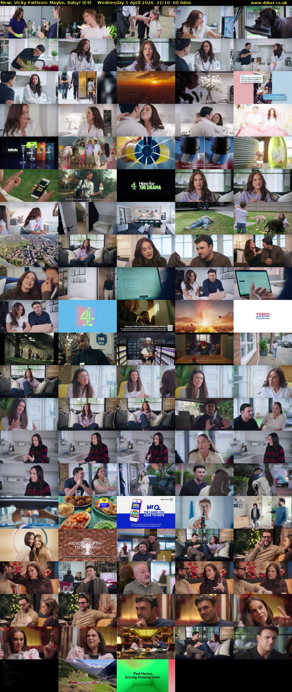 Vicky Pattison: Maybe, Baby? (E4) Wednesday 1 April 2026 21:10 - 22:10