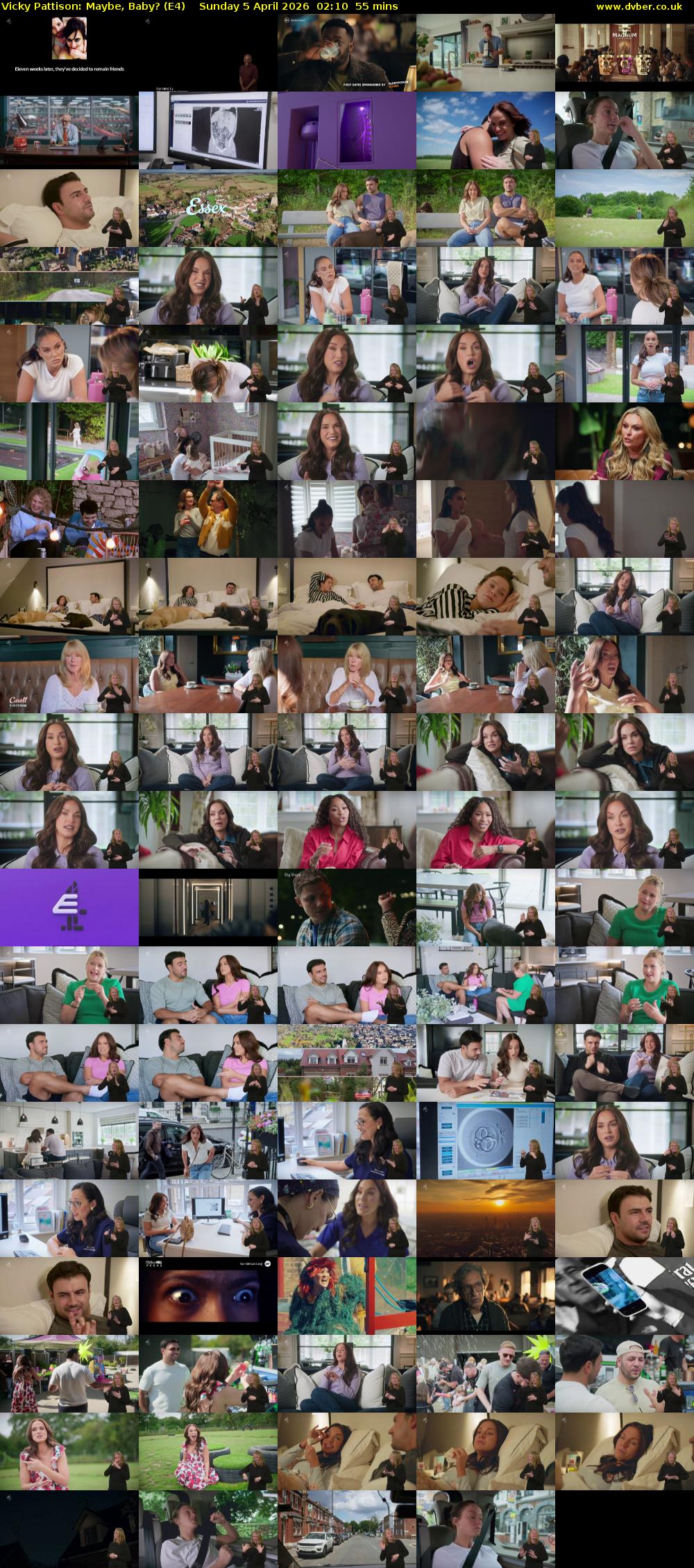 Vicky Pattison: Maybe, Baby? (E4) Sunday 5 April 2026 02:10 - 03:05