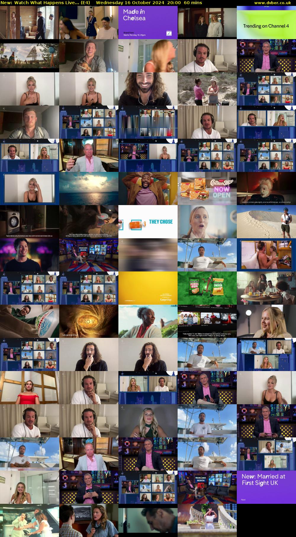 Watch What Happens Live... (E4) Wednesday 16 October 2024 20:00 - 21:00