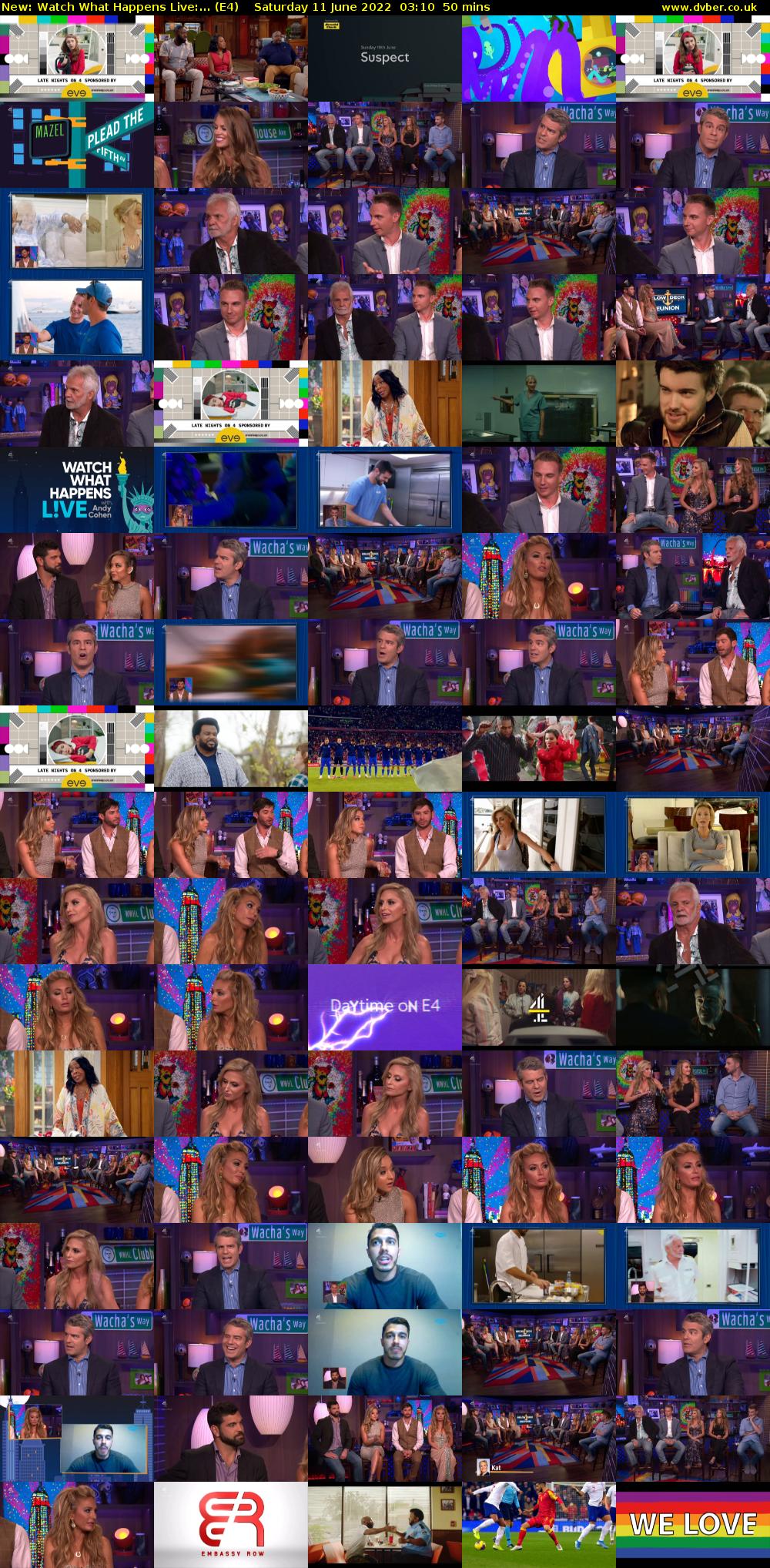 Watch What Happens Live:... (E4) Saturday 11 June 2022 03:10 - 04:00
