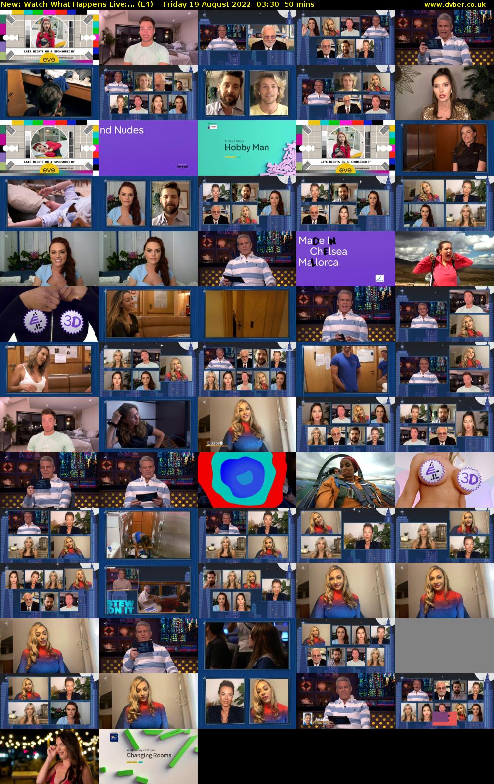 Watch What Happens Live:... (E4) Friday 19 August 2022 03:30 - 04:20