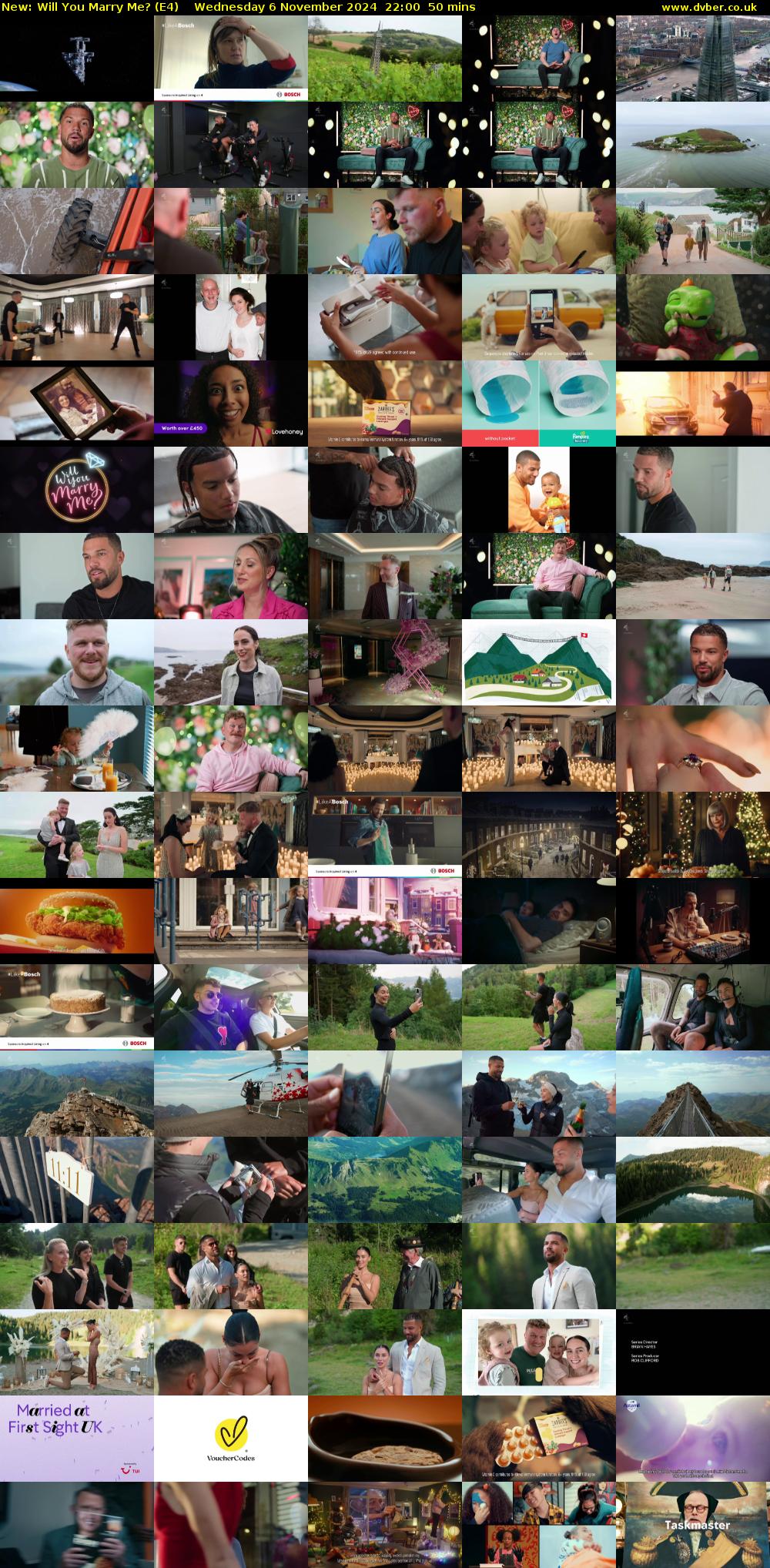 Will You Marry Me? (E4) Wednesday 6 November 2024 22:00 - 22:50