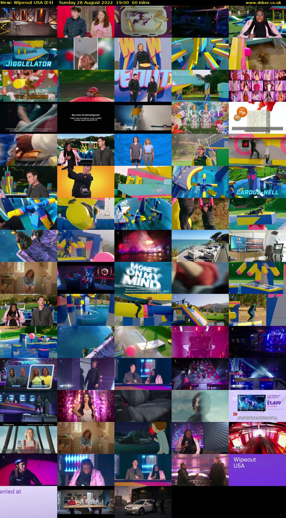Wipeout USA (E4) Sunday 28 August 2022 19:00 - 20:00