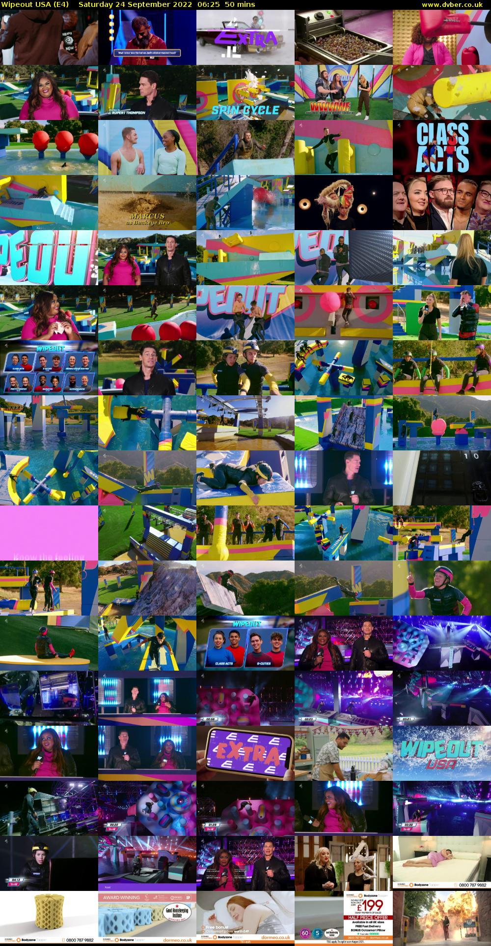 Wipeout USA (E4) Saturday 24 September 2022 06:25 - 07:15
