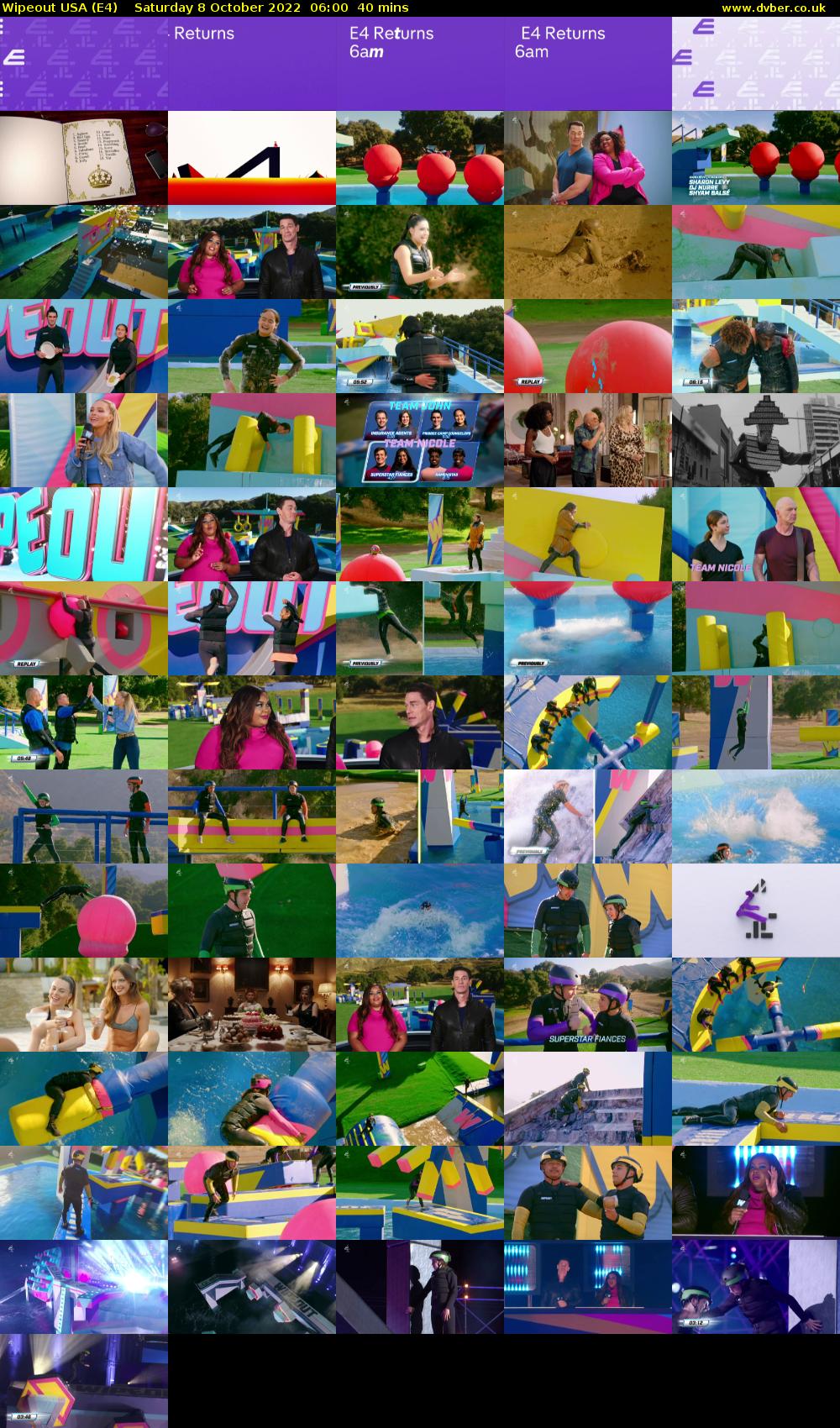 Wipeout USA (E4) Saturday 8 October 2022 06:00 - 06:40