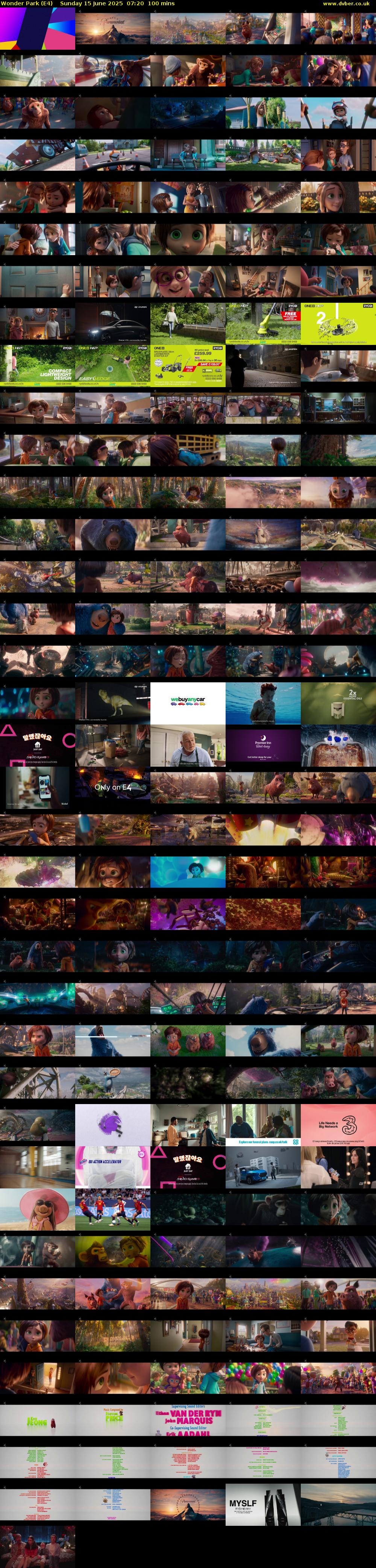 Wonder Park (E4) Sunday 15 June 2025 07:20 - 09:00