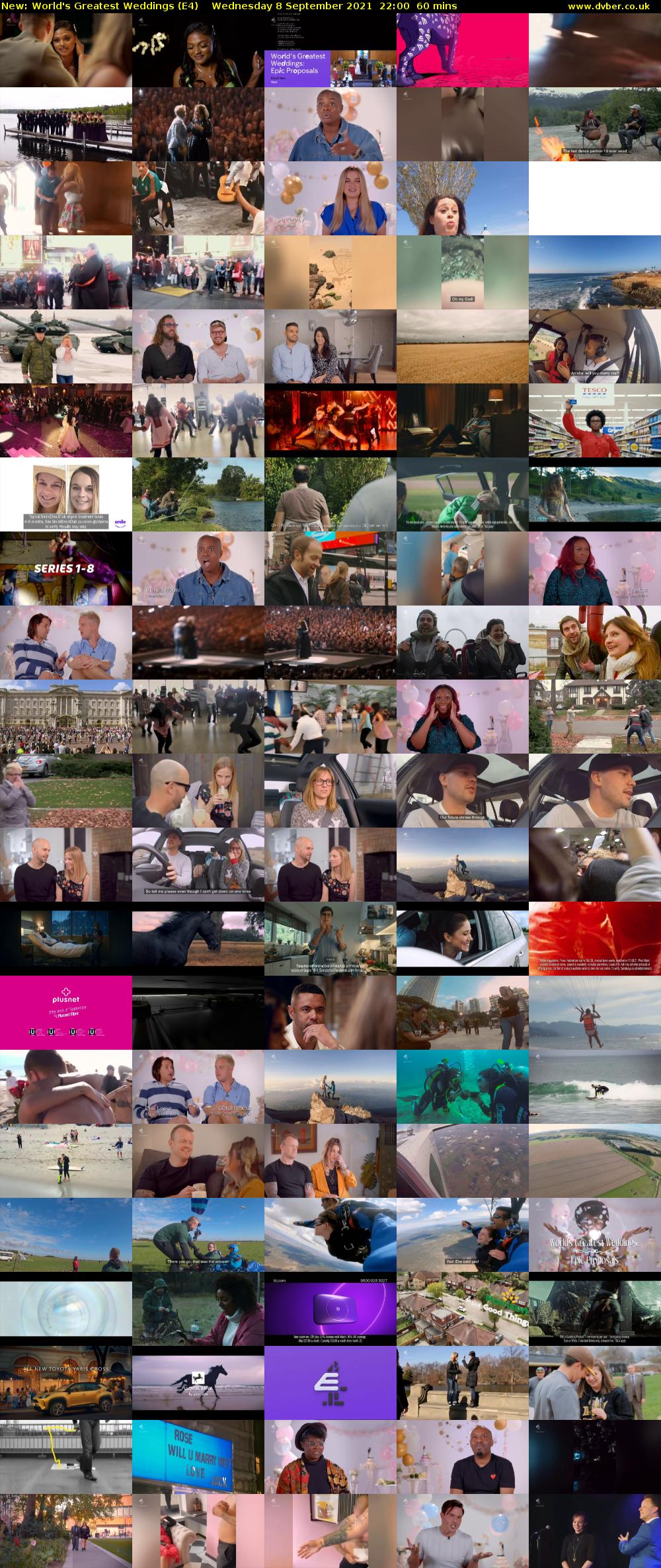 World's Greatest Weddings (E4) Wednesday 8 September 2021 22:00 - 23:00