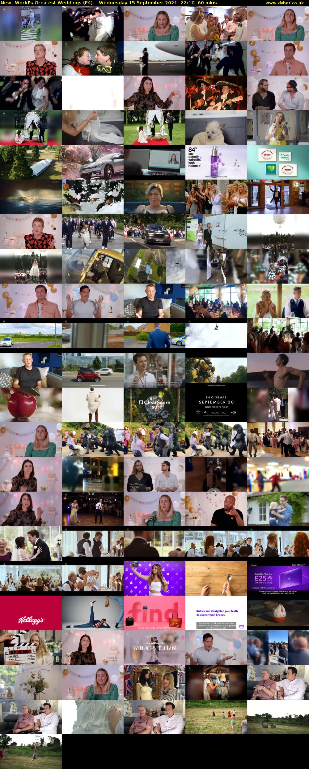 World's Greatest Weddings (E4) Wednesday 15 September 2021 22:10 - 23:10