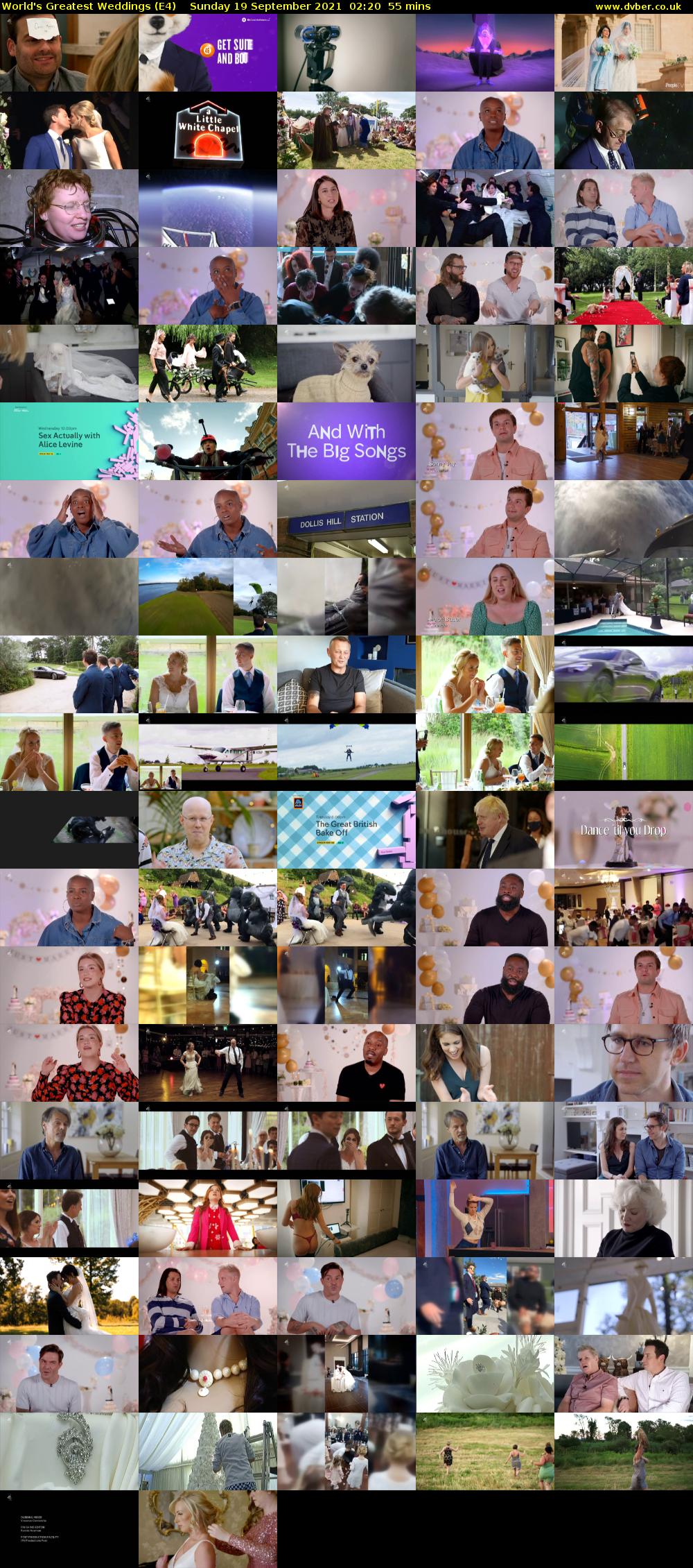 World's Greatest Weddings (E4) Sunday 19 September 2021 02:20 - 03:15