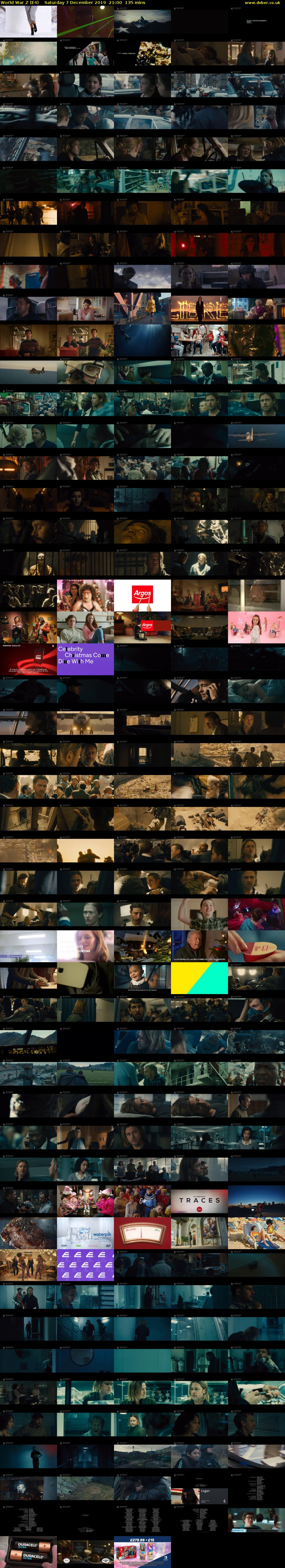 World War Z (E4) Saturday 7 December 2019 21:00 - 23:15