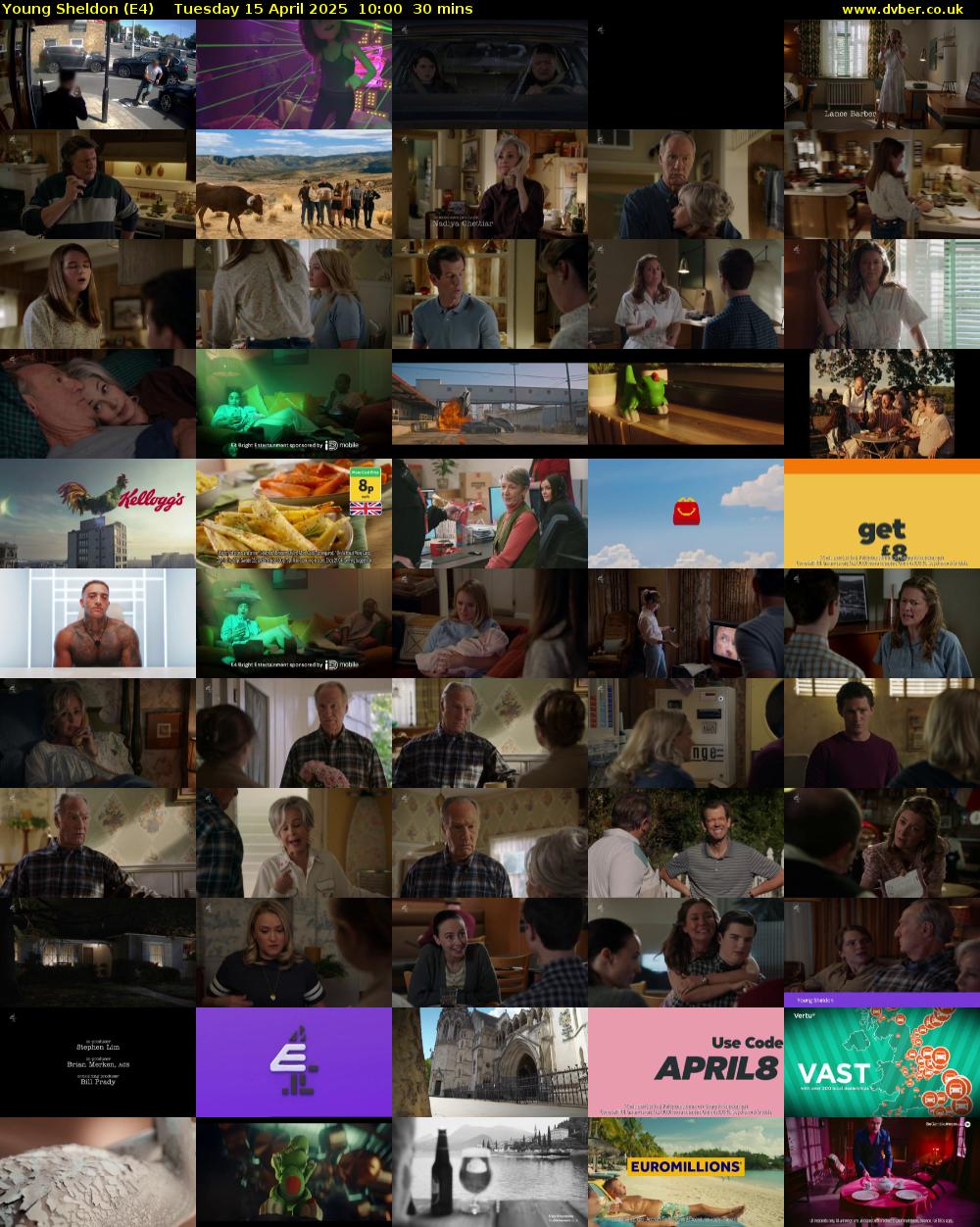 Young Sheldon (E4) Tuesday 15 April 2025 10:00 - 10:30