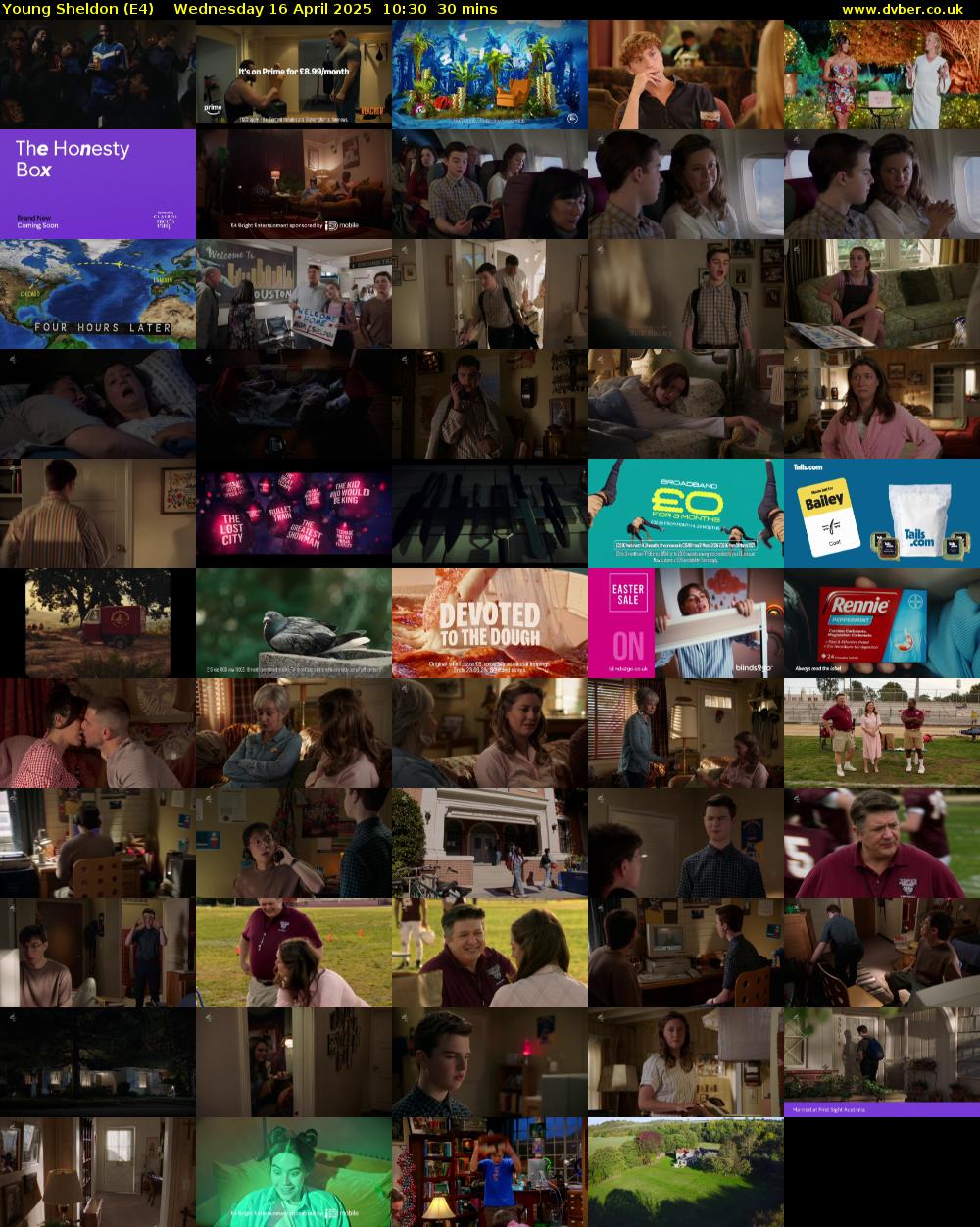 Young Sheldon (E4) Wednesday 16 April 2025 10:30 - 11:00