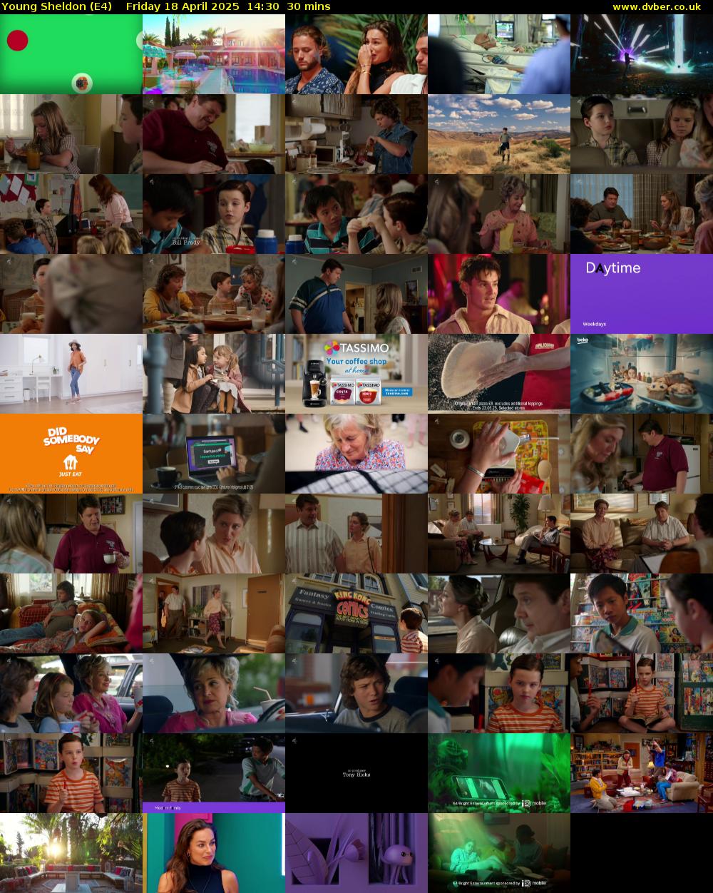 Young Sheldon (E4) Friday 18 April 2025 14:30 - 15:00