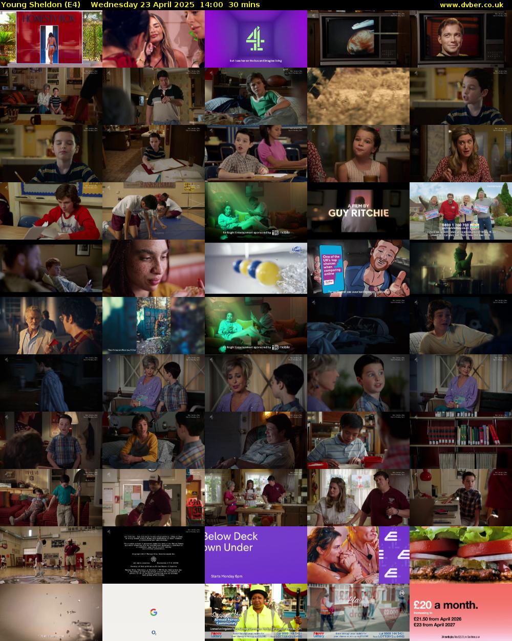 Young Sheldon (E4) Wednesday 23 April 2025 14:00 - 14:30