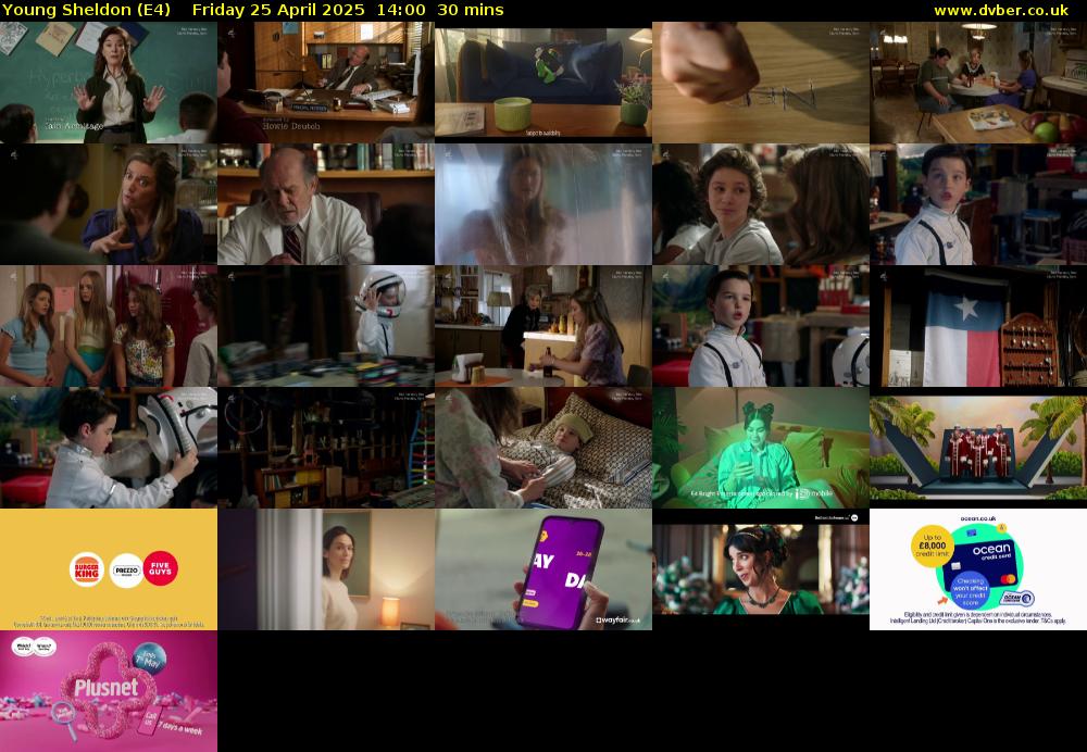 Young Sheldon (E4) Friday 25 April 2025 14:00 - 14:30
