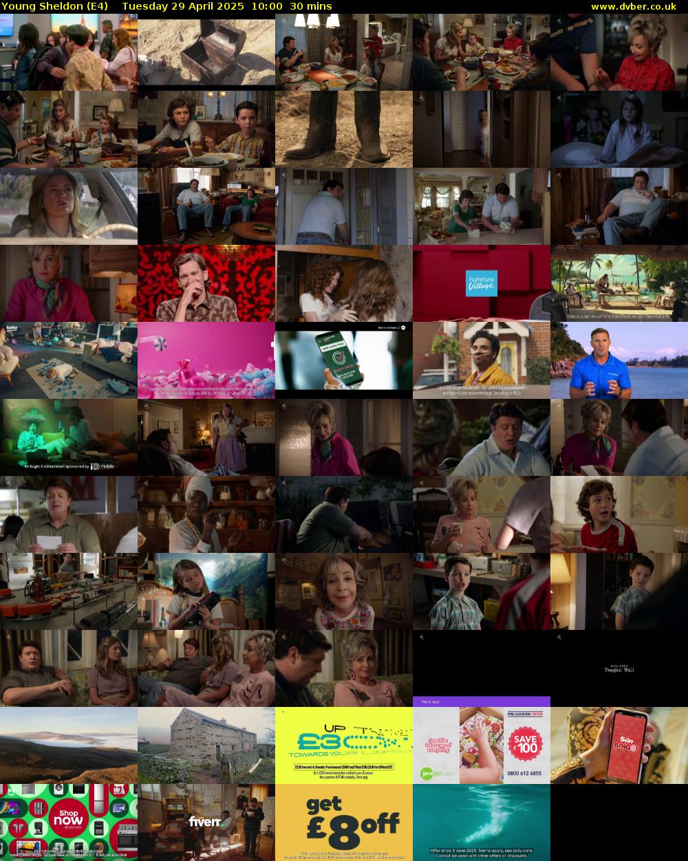Young Sheldon (E4) Tuesday 29 April 2025 10:00 - 10:30