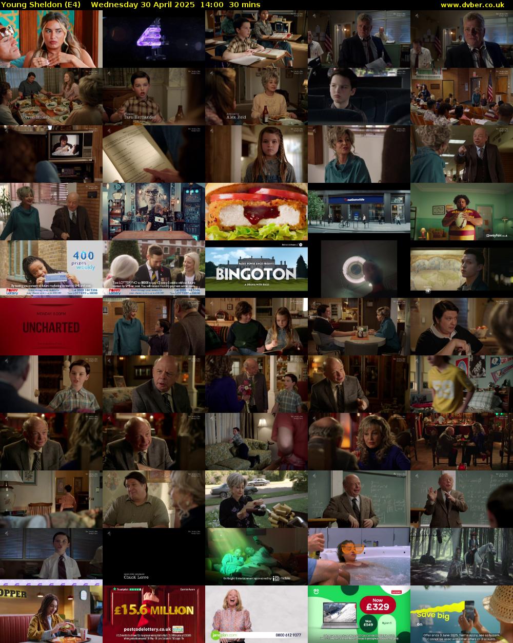 Young Sheldon (E4) Wednesday 30 April 2025 14:00 - 14:30