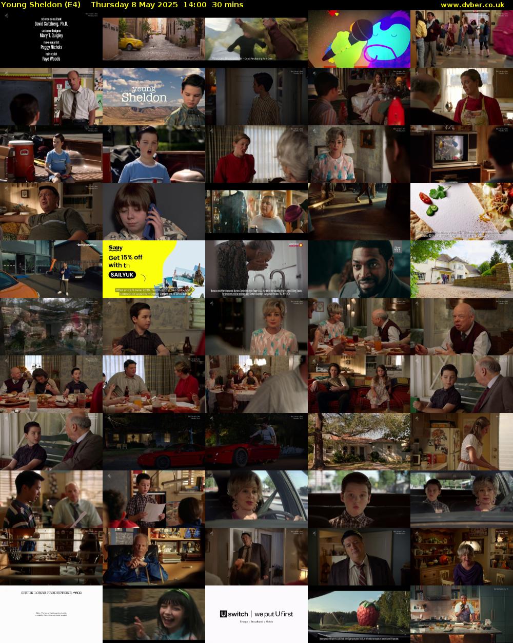 Young Sheldon (E4) Thursday 8 May 2025 14:00 - 14:30