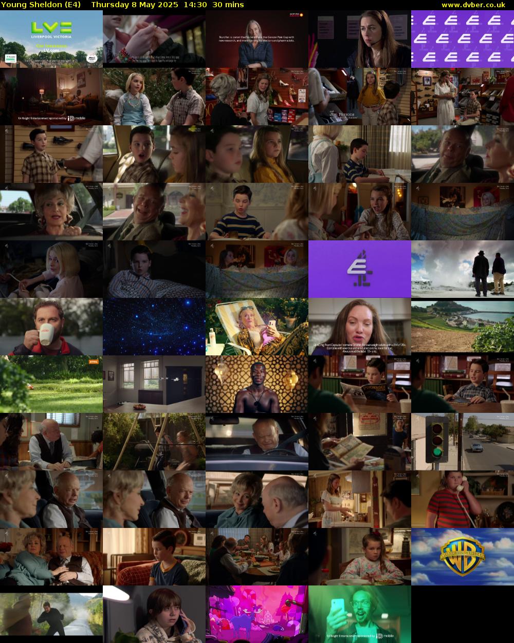 Young Sheldon (E4) Thursday 8 May 2025 14:30 - 15:00