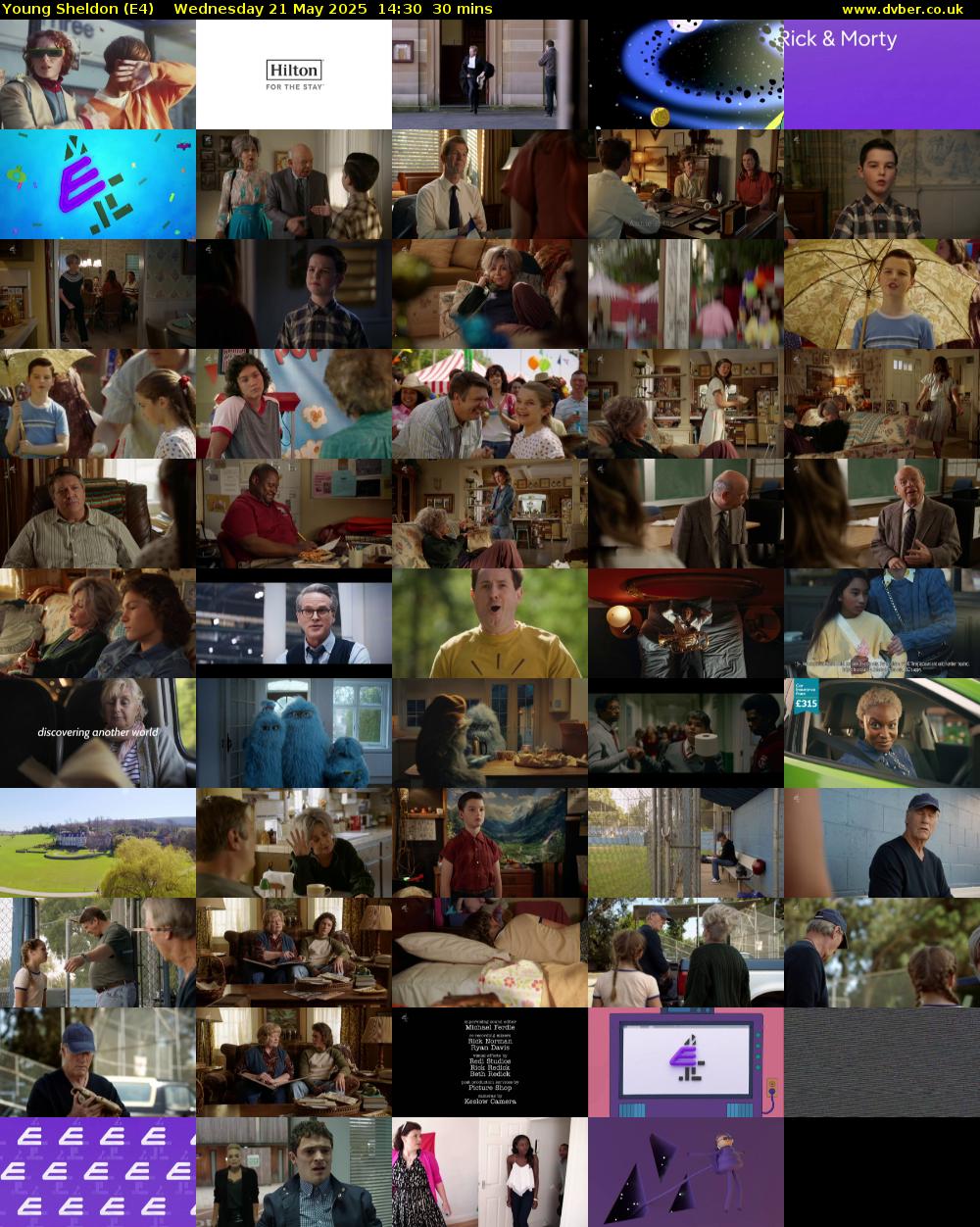 Young Sheldon (E4) Wednesday 21 May 2025 14:30 - 15:00