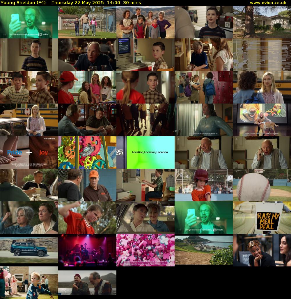 Young Sheldon (E4) Thursday 22 May 2025 14:00 - 14:30