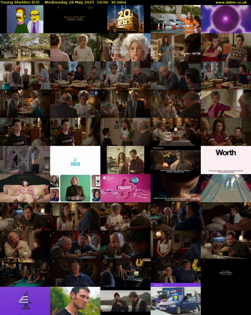 Young Sheldon (E4) Wednesday 28 May 2025 10:00 - 10:30