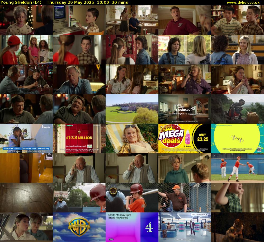 Young Sheldon (E4) Thursday 29 May 2025 10:00 - 10:30