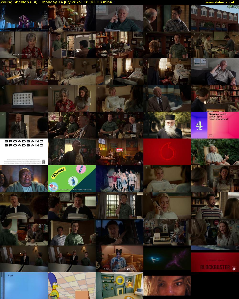 Young Sheldon (E4) Monday 14 July 2025 10:30 - 11:00
