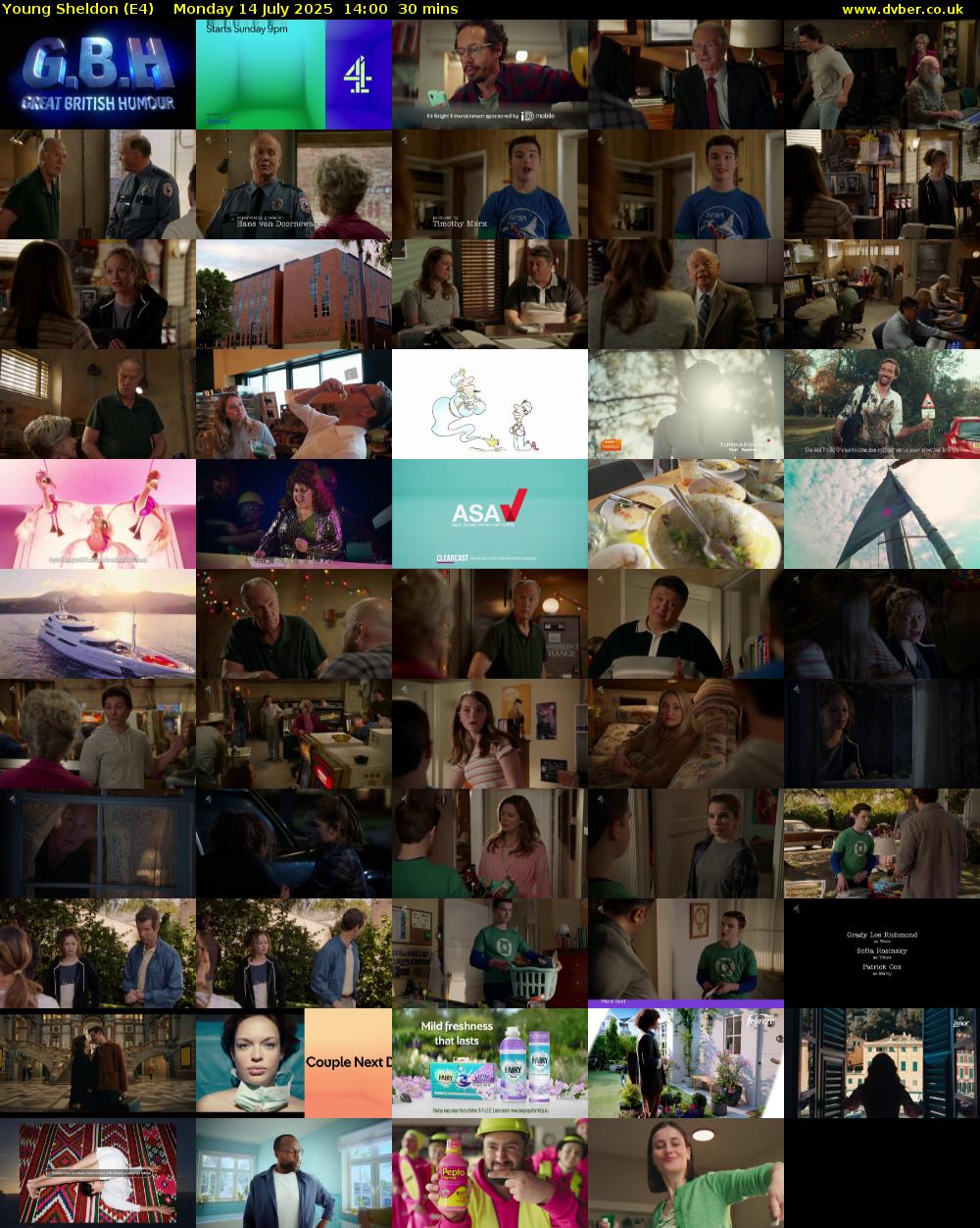 Young Sheldon (E4) Monday 14 July 2025 14:00 - 14:30