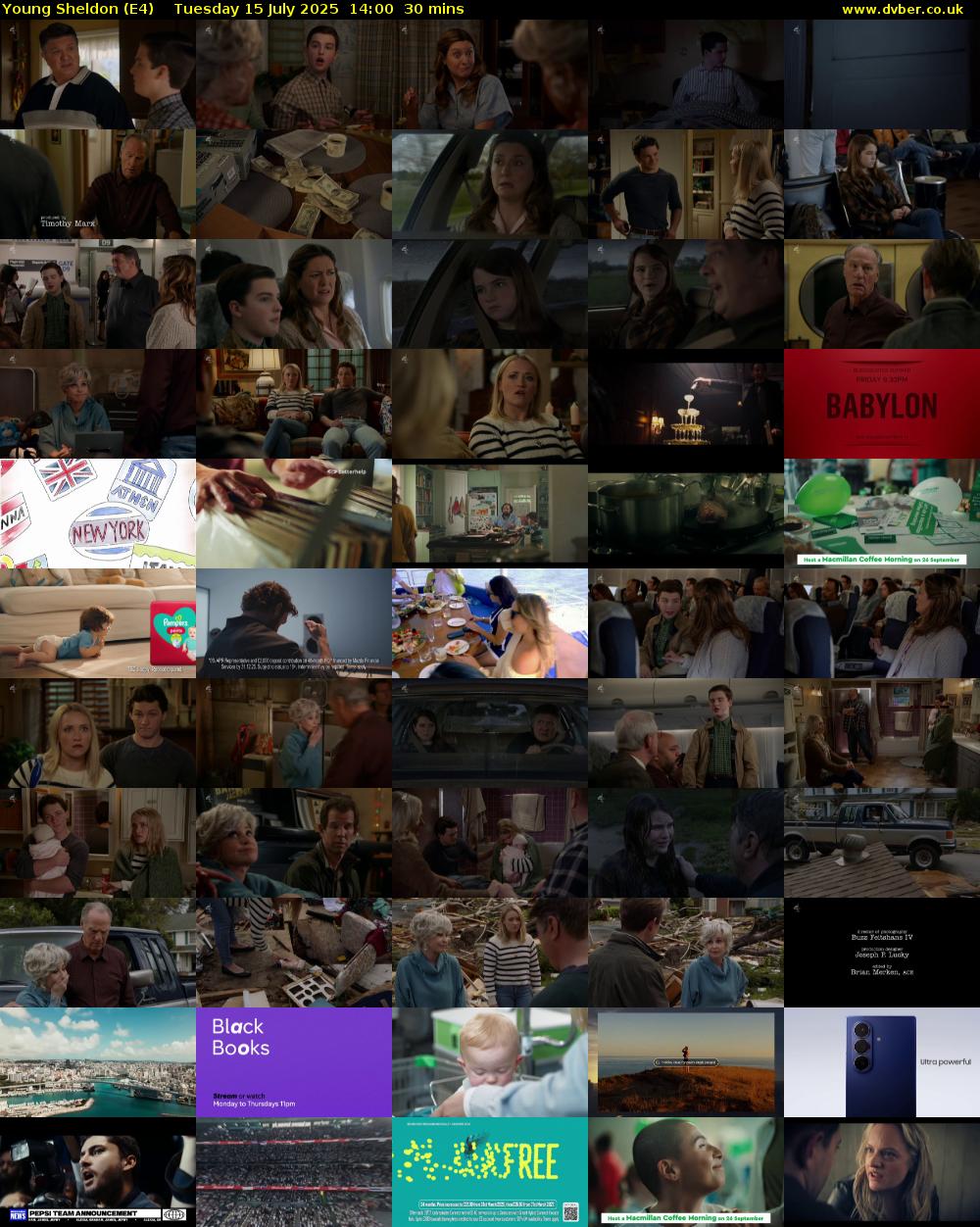 Young Sheldon (E4) Tuesday 15 July 2025 14:00 - 14:30